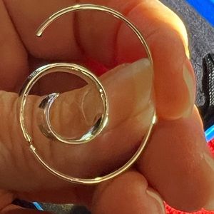 Silver loop earrings